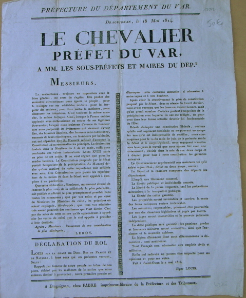 A MM. les Sous-Préfets et Maires du département 18 mai …