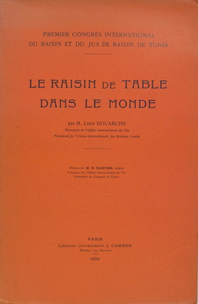 Le raisin de table dans le monde