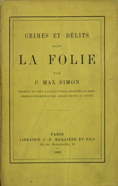 Crimes et délits dans la folie