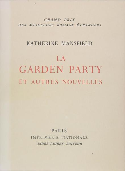 La garden party et autres nouvelles