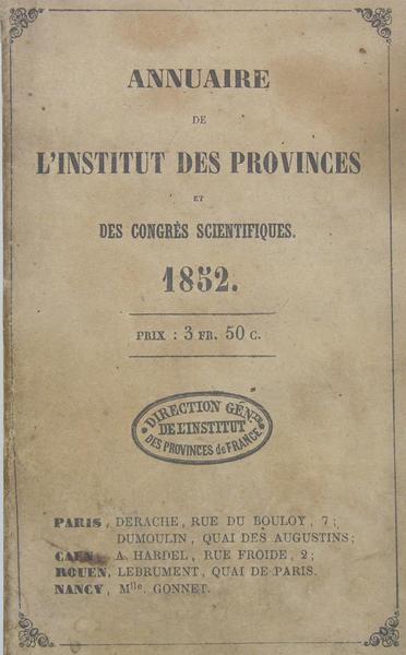 Annuaire de l'institut des provinces et des congrès scientifiques