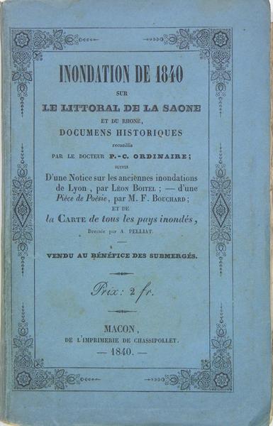 Inondation de 1840 sur le littoral de la Saône et …