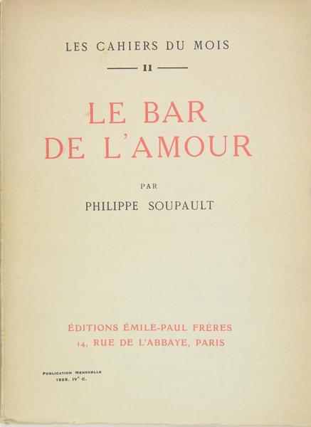 Les cahiers du mois n°11 - Le bar de l'amour.