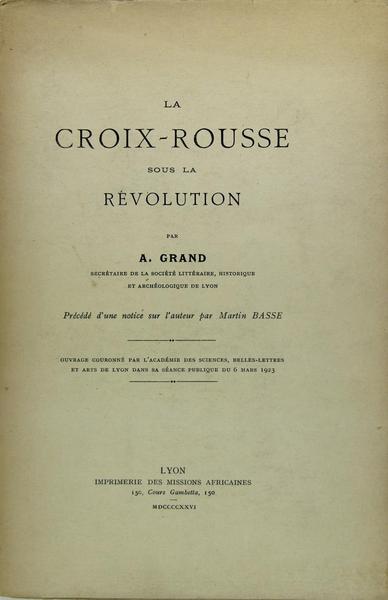 La Croix Rousse sous la révolution