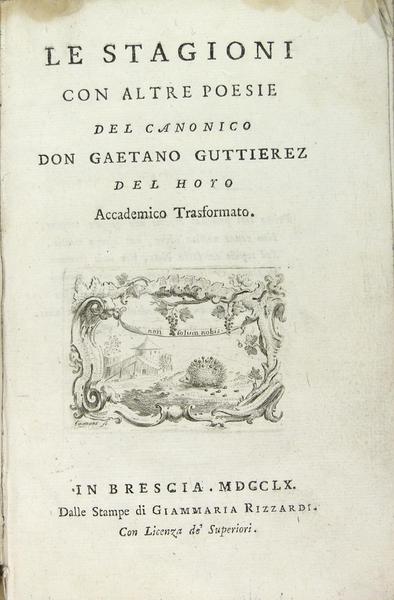 Le stagioni con altre poesie del canonico