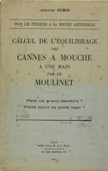 Calcul de l'équilibrage des cannes à mouches à une main …