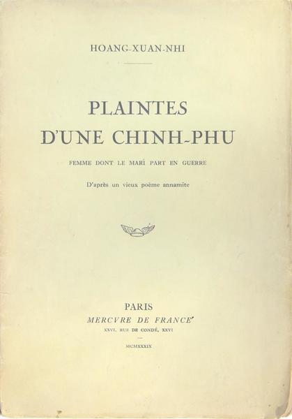 Plaintes d'une Chinh Phu, femme dont le mari part en …