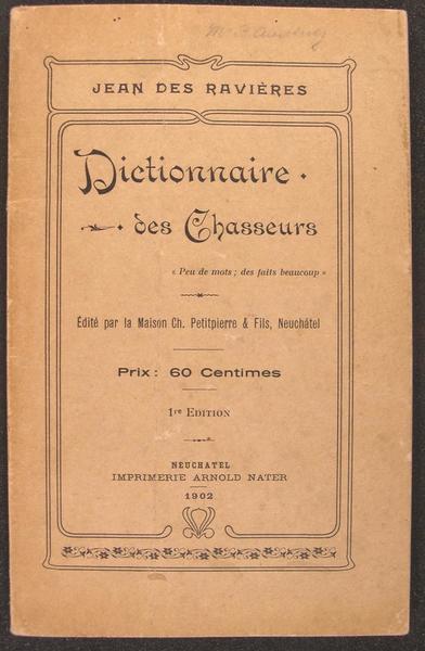 Dictionnaires des chasseurs.