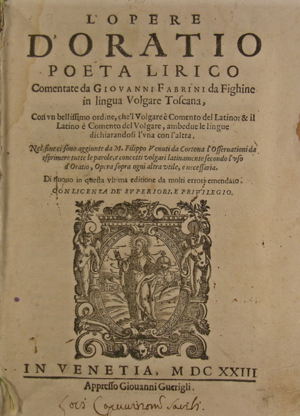 L’opere d’Oratio Poeta Lirico