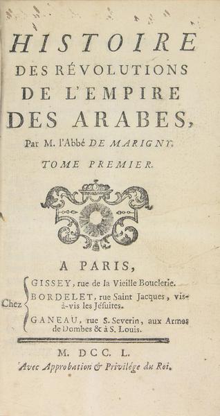 Histoire des révolutions de l’Empire des Arabes