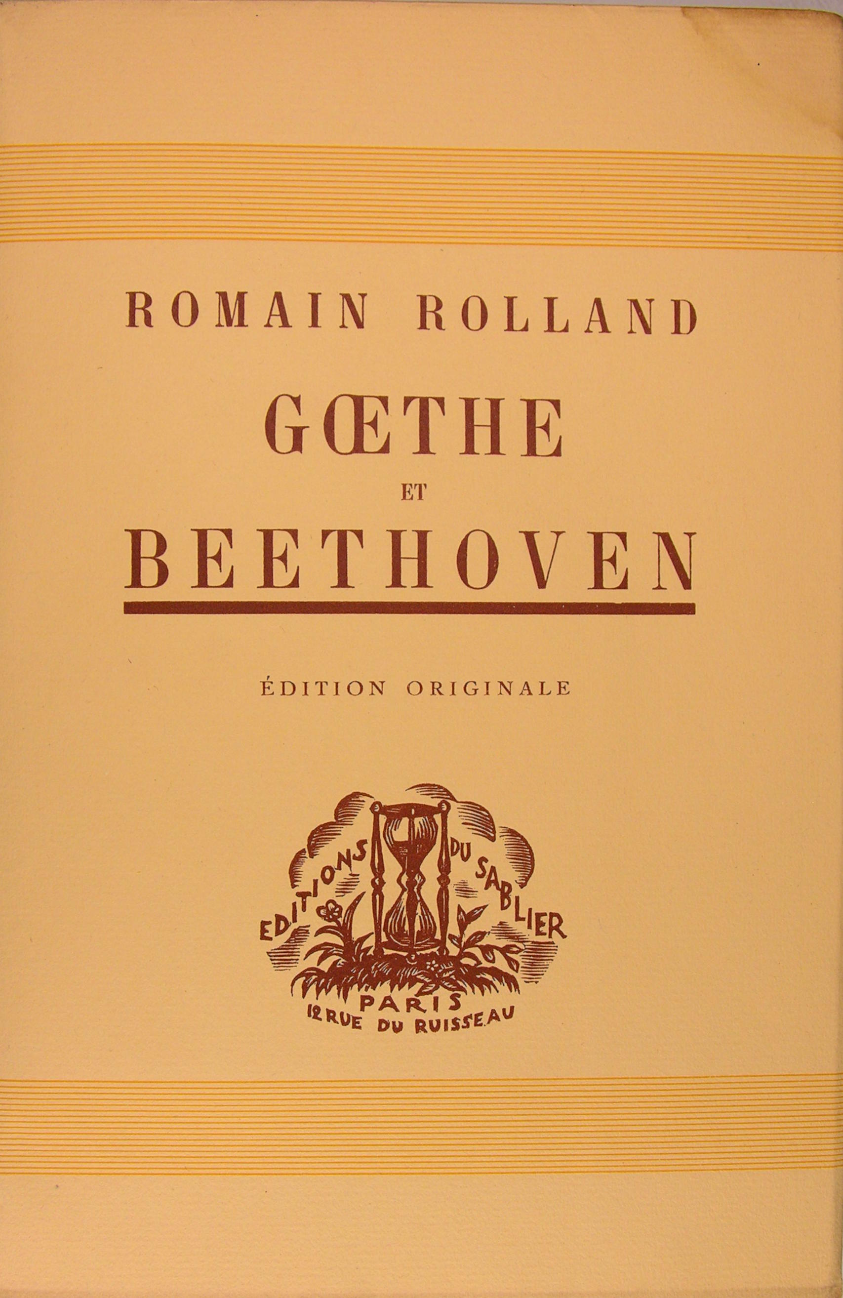Goethe et Beethoven - Essais.