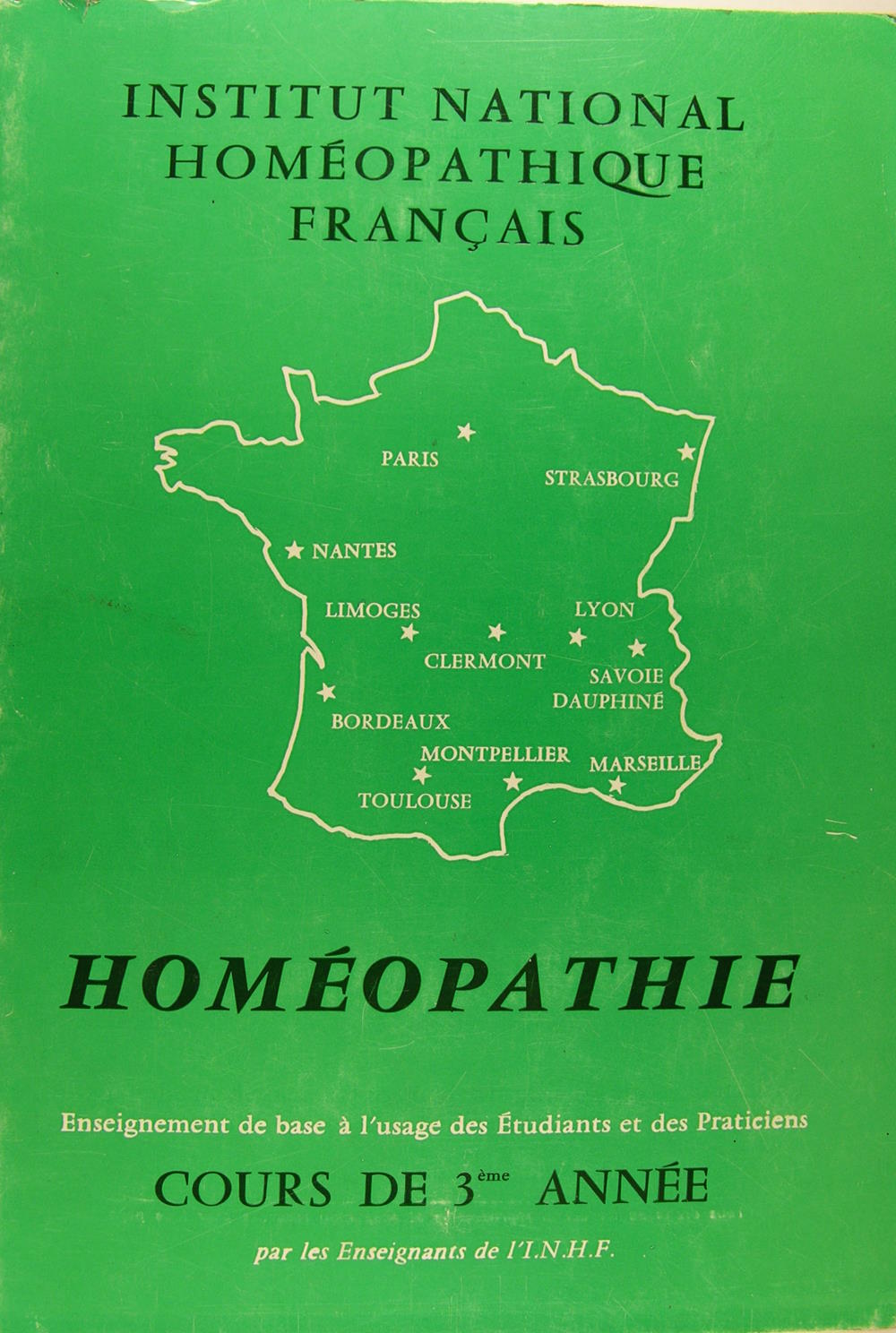 Homéopathie cours de 3ème année.