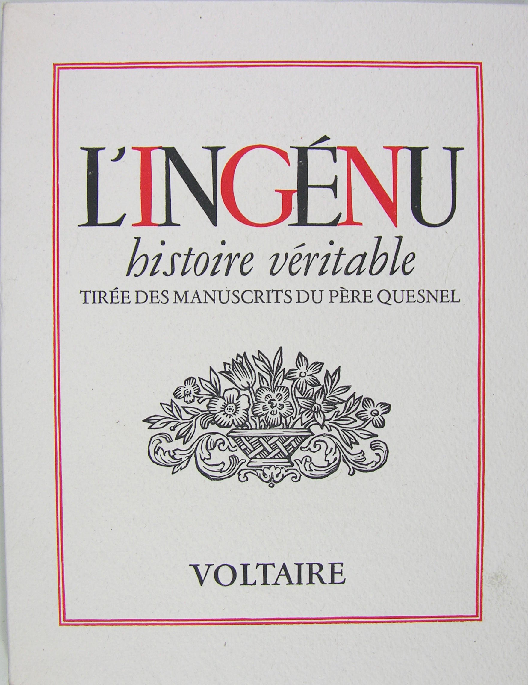 L'Ingénu - Histoire véritable tirée des manuscrits du père Quesnel