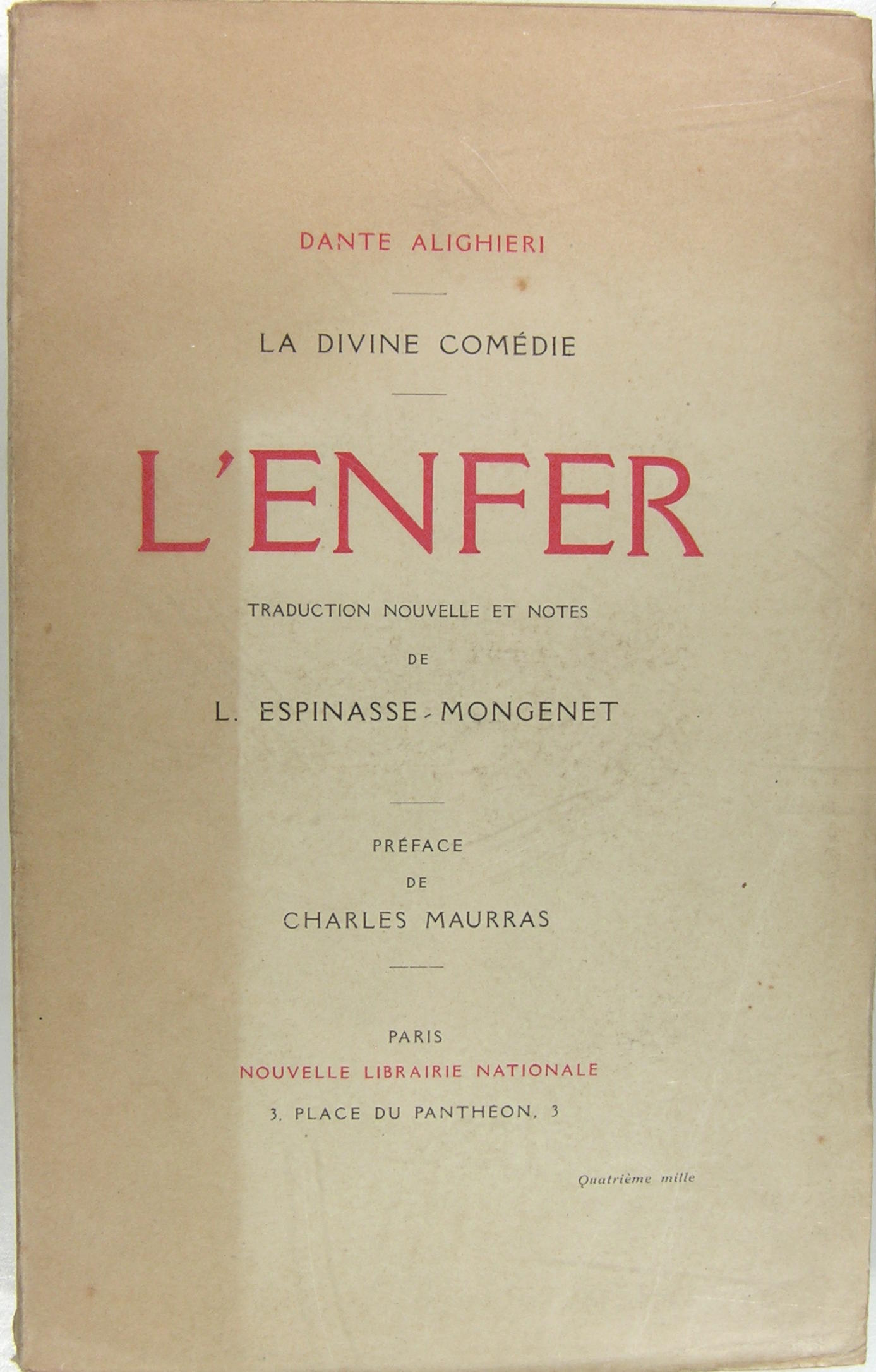 La divine comédie l'Enfer