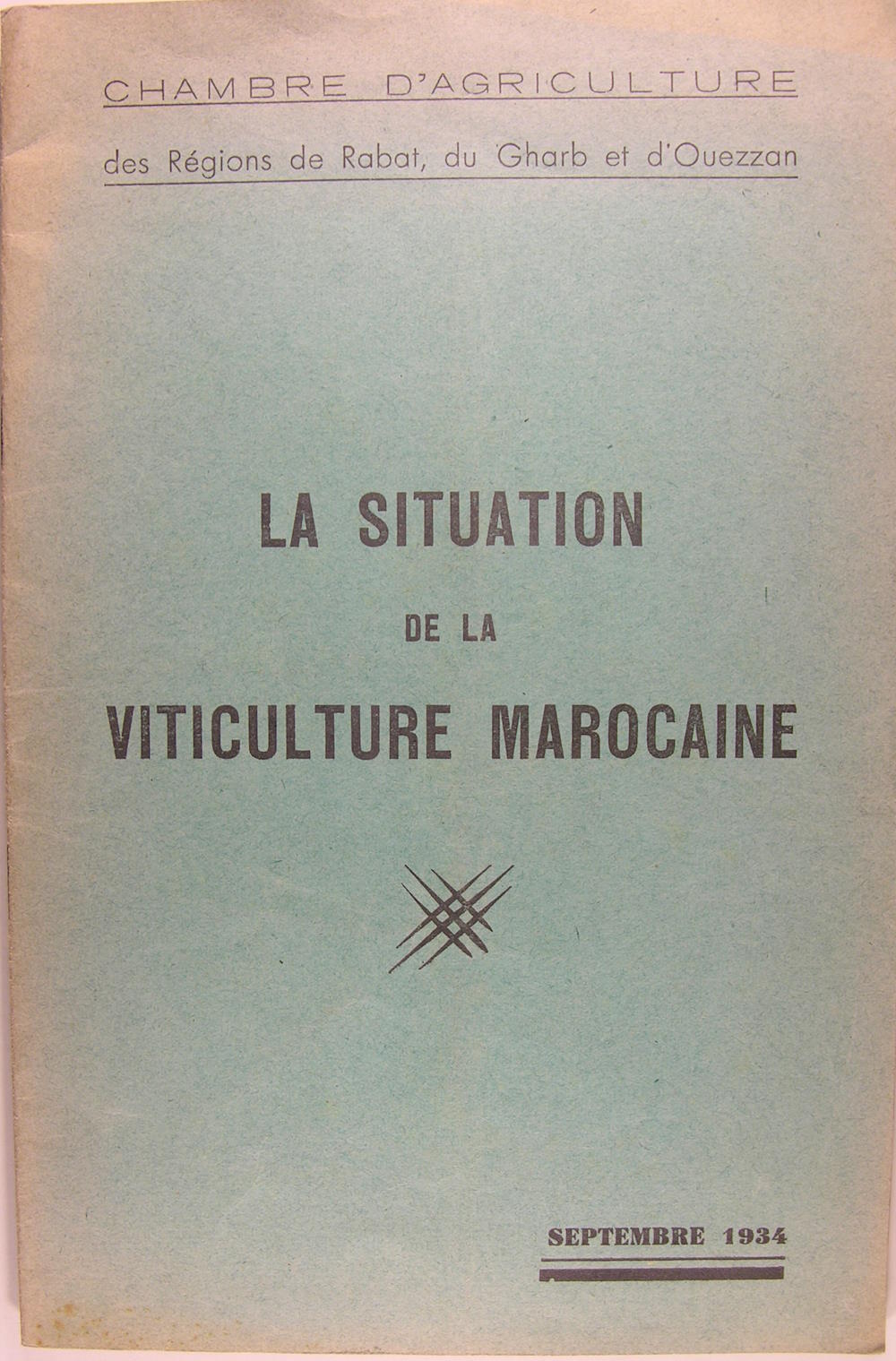 La situation de la viticulture marocaine