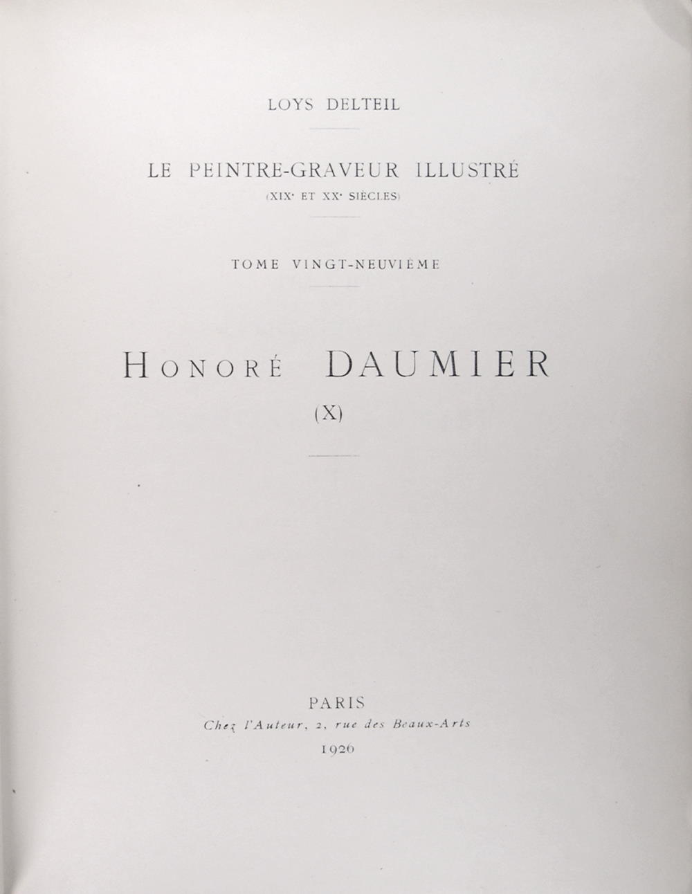 Le peintre graveur illustré - Honoré DAUMIER - Tome 28 …