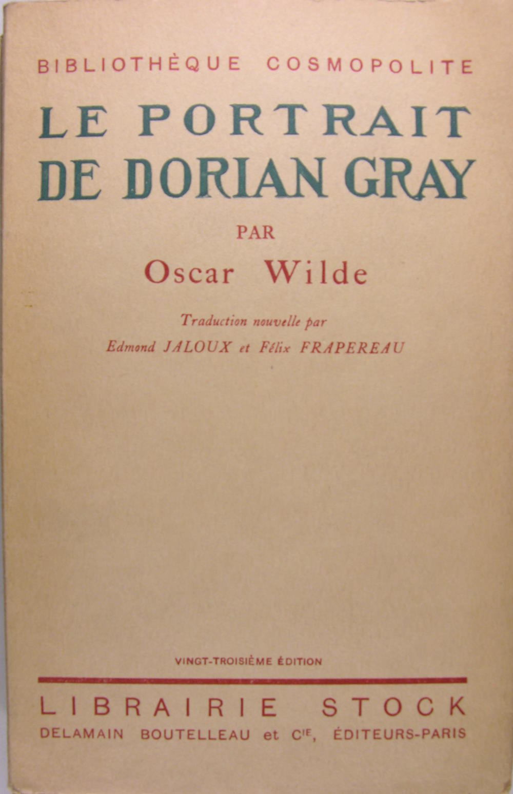 Le portrait de Dorian Gray