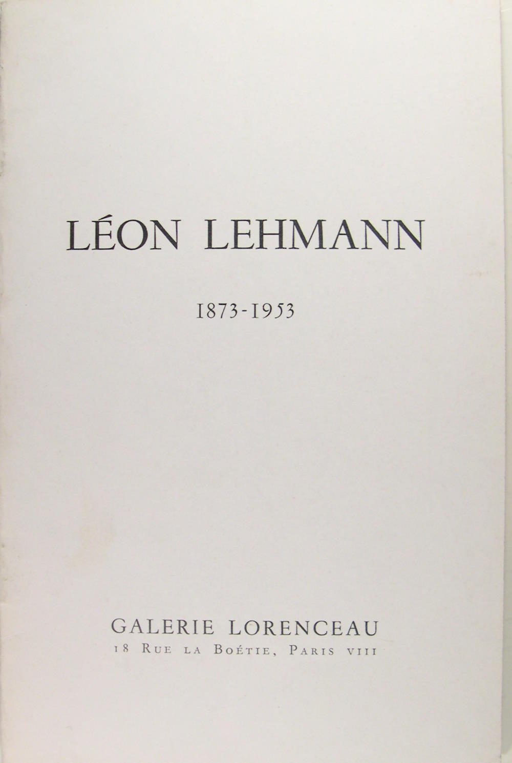 Léon Lehmann 1873 - 1953