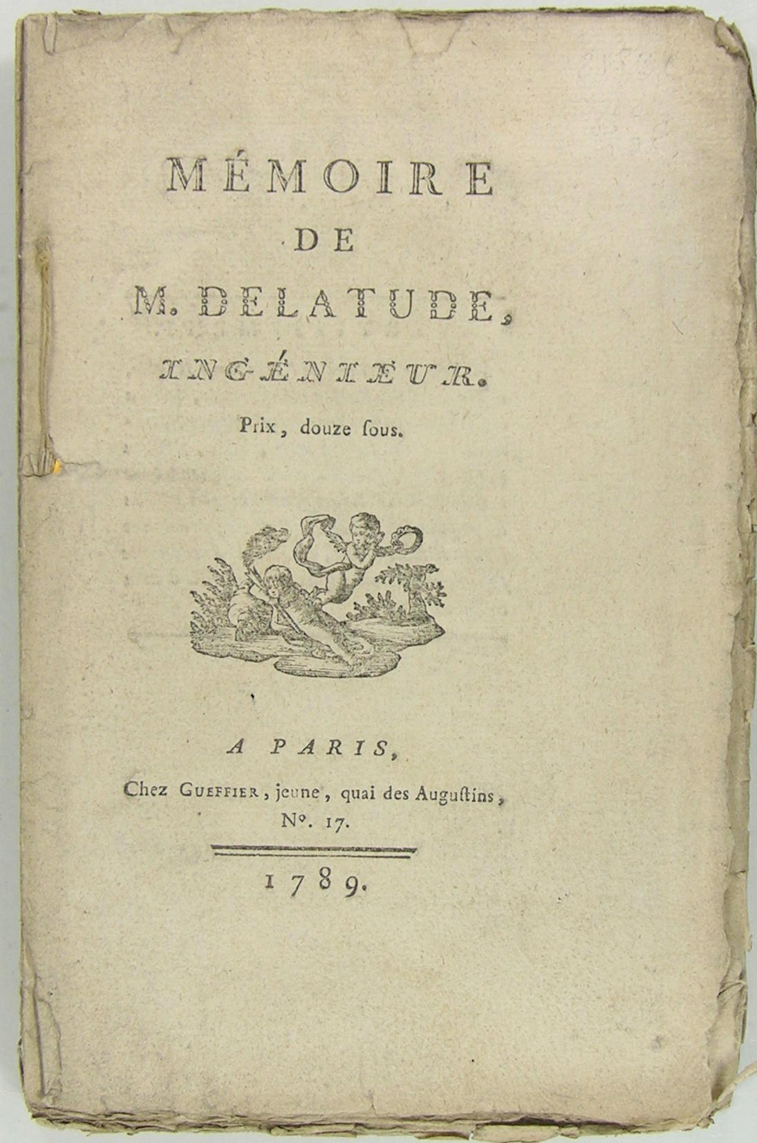 Mémoire de M. Delatude, ingénieur.