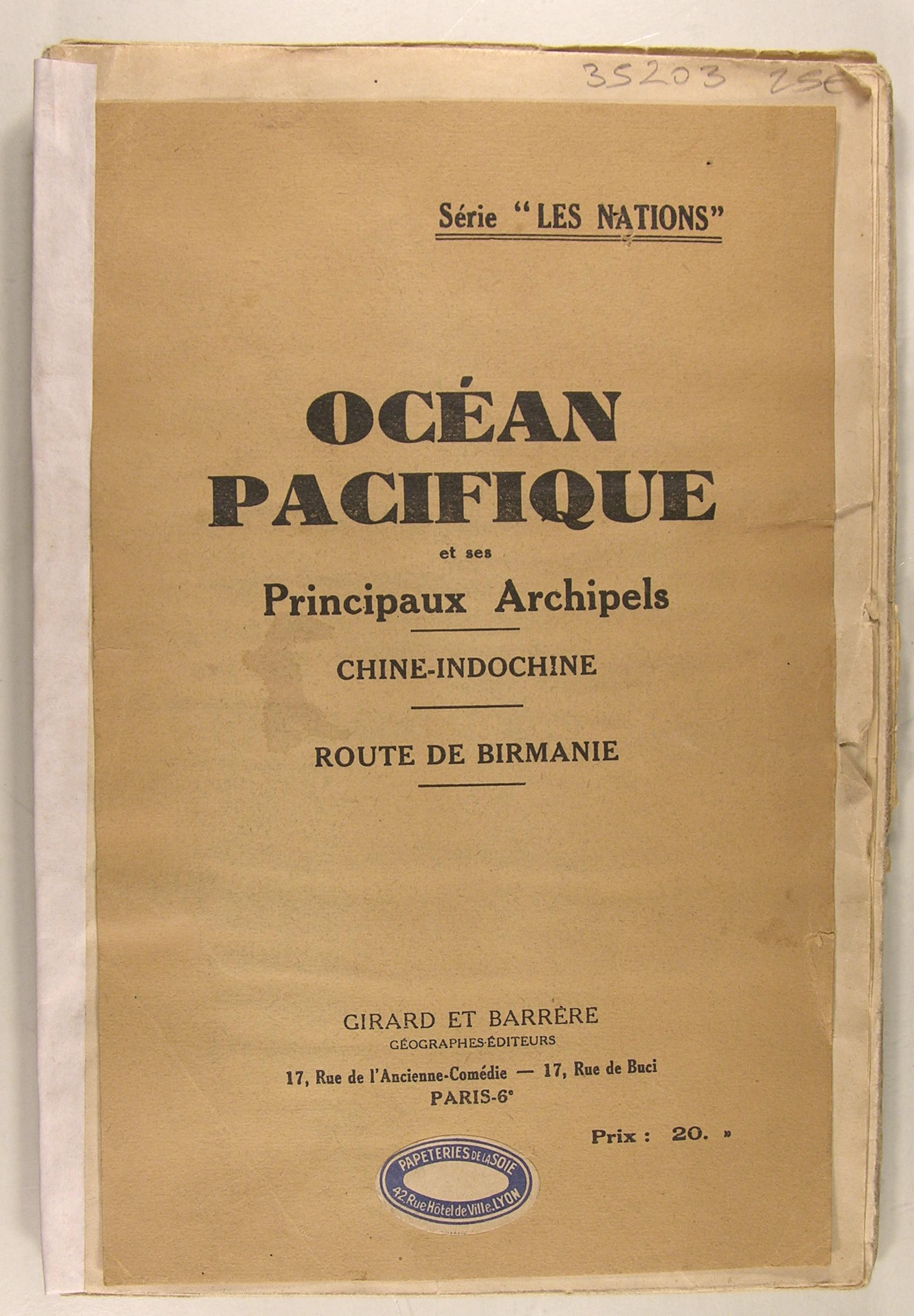 Océan Pacifique et ses Principaux Archipels : Chine-Indochine - Route …