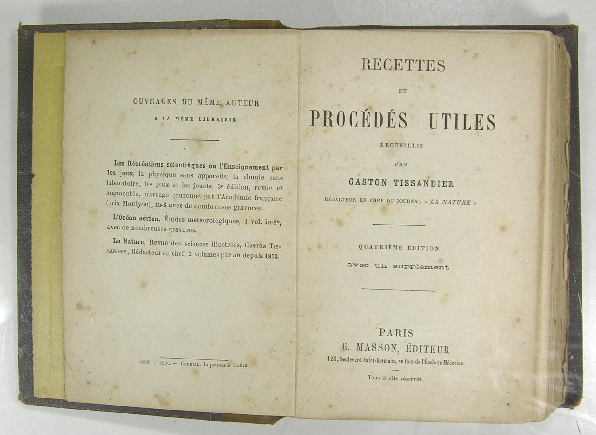 Recettes et procédés utiles