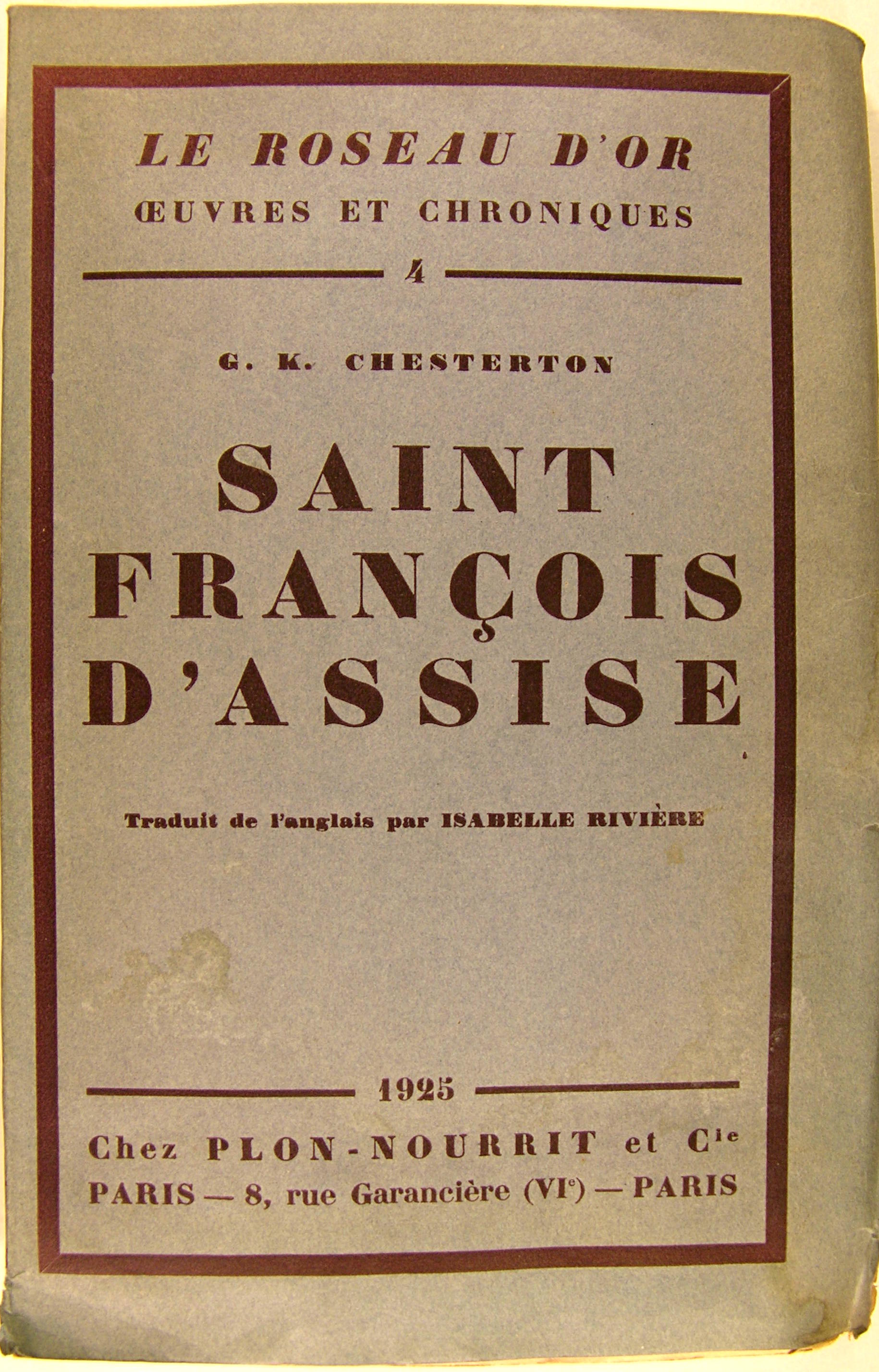 Saint François d'Assise.