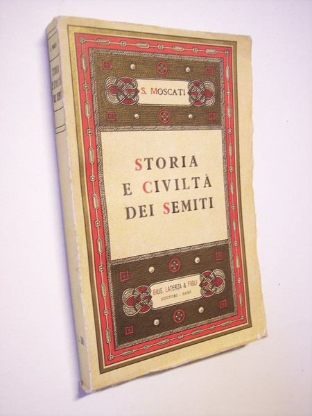 Storia e civiltà dei Semiti.