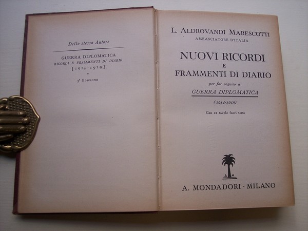 Nuovi ricordi e frammenti di diario. per far seguito a …