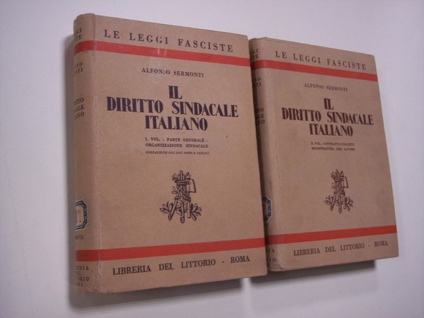 Il diritto sindacale italiano. I. vol. Parte generale - Organizzazione …