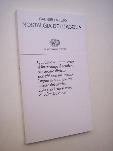 Nostalgia dell'acqua.