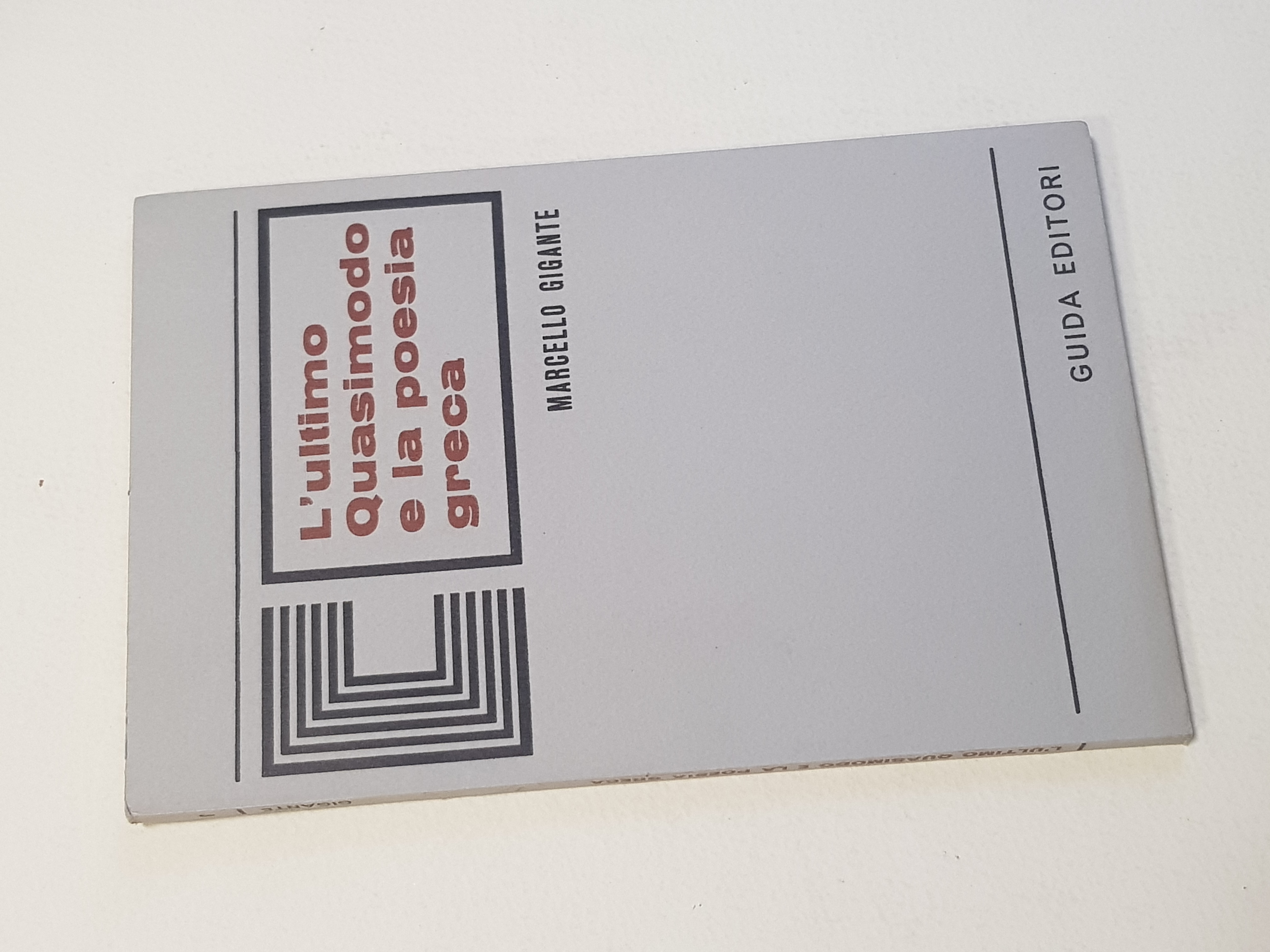 L'ultimo Quasimodo e la poesia greca.