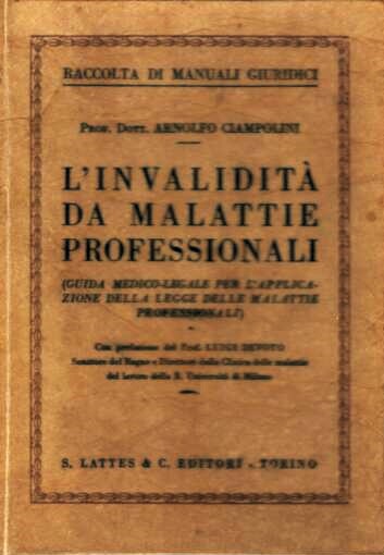 L’invalidita’ da malattie professionali.