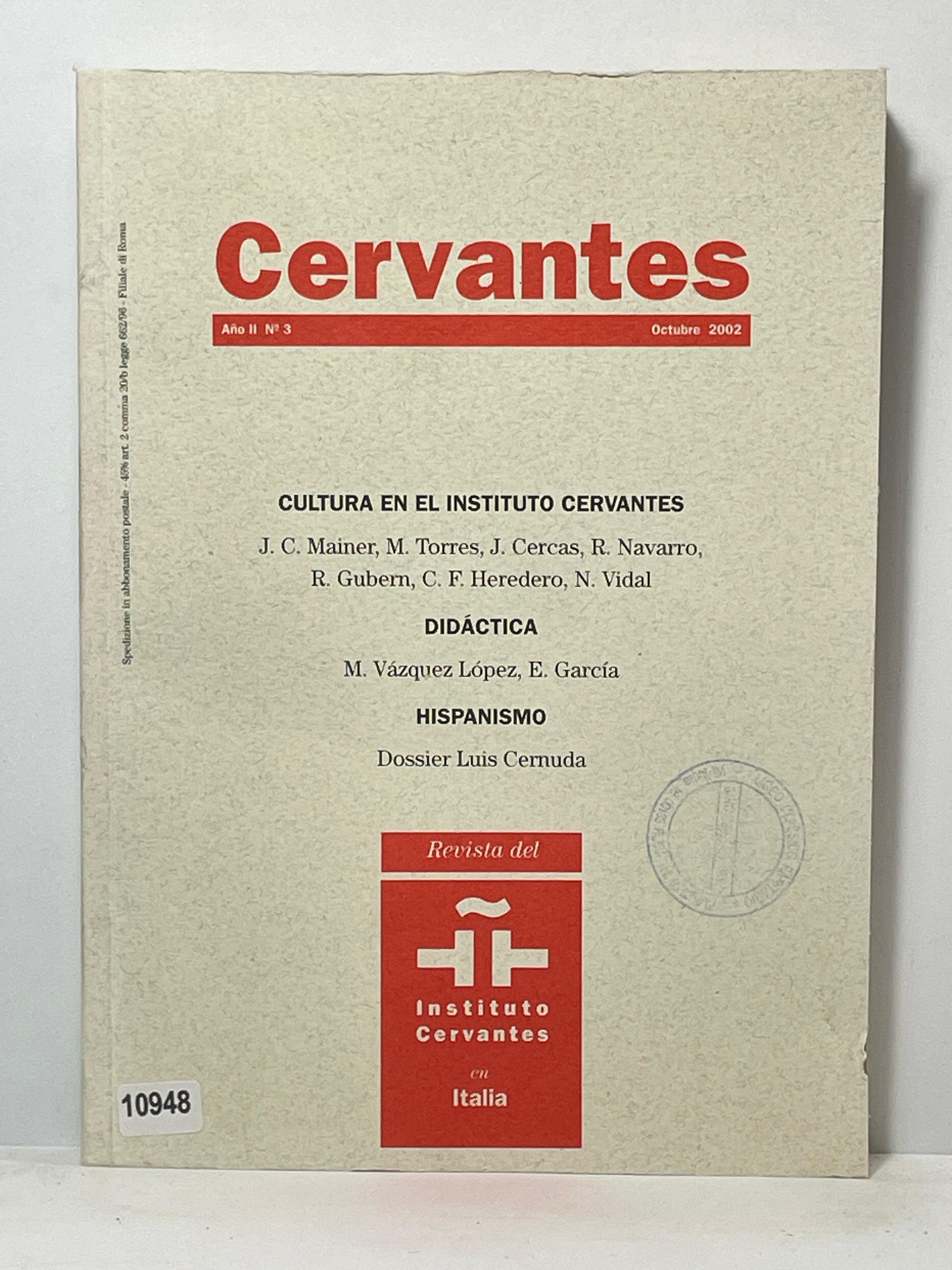 Cervante - Cultura en el Instituto Cervantes