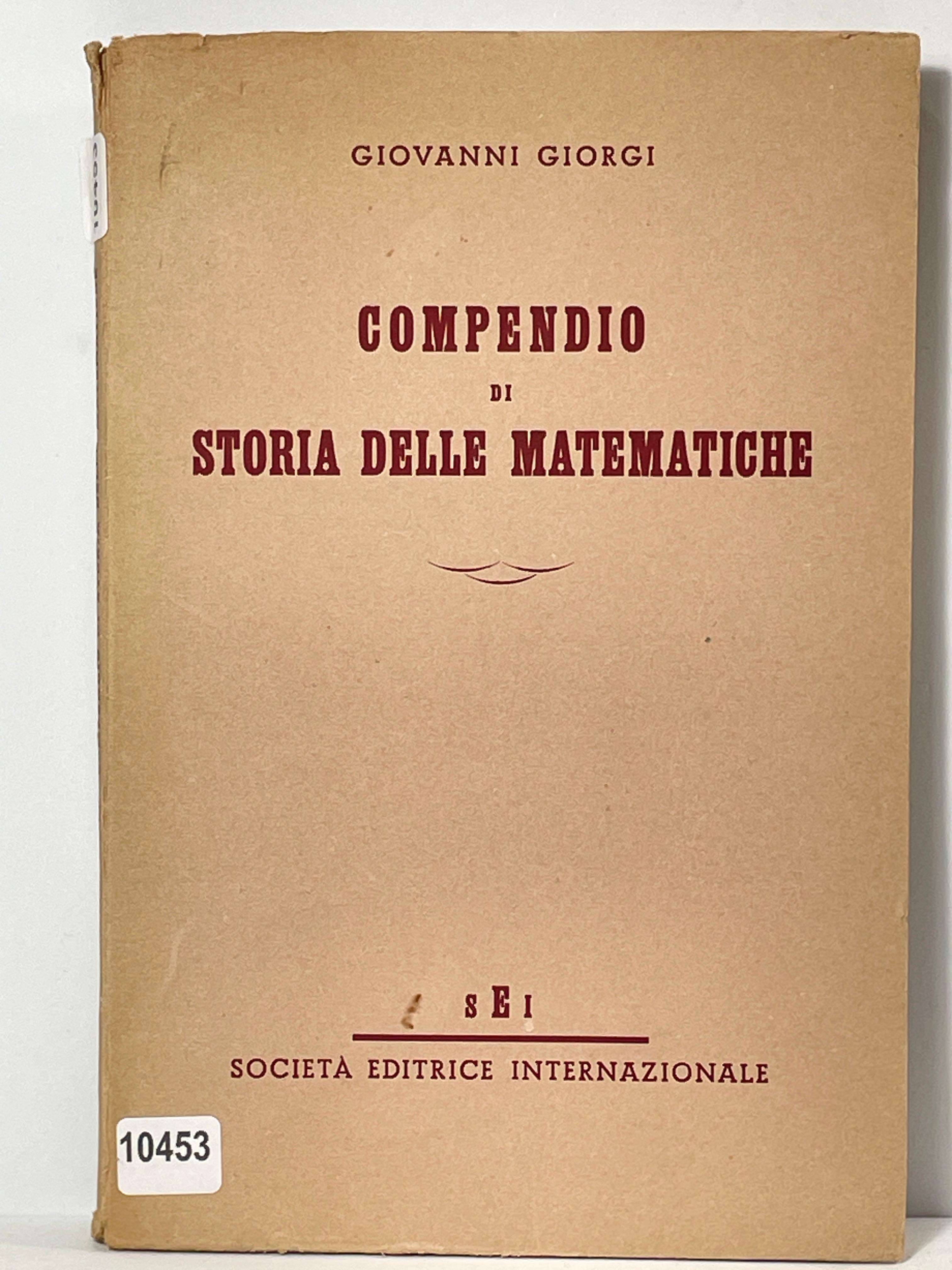Compendio di storia delle matematiche