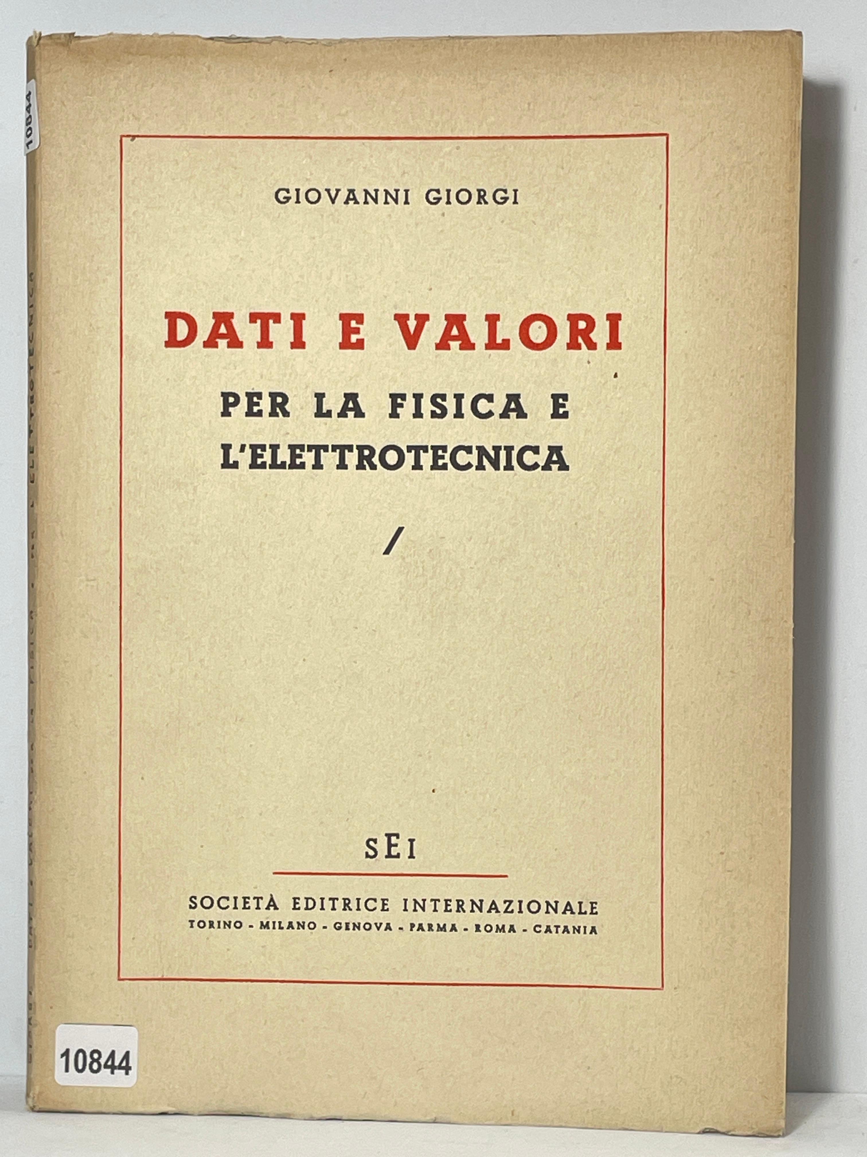 Dati e Valori per la fisica e l'elettrotecnica