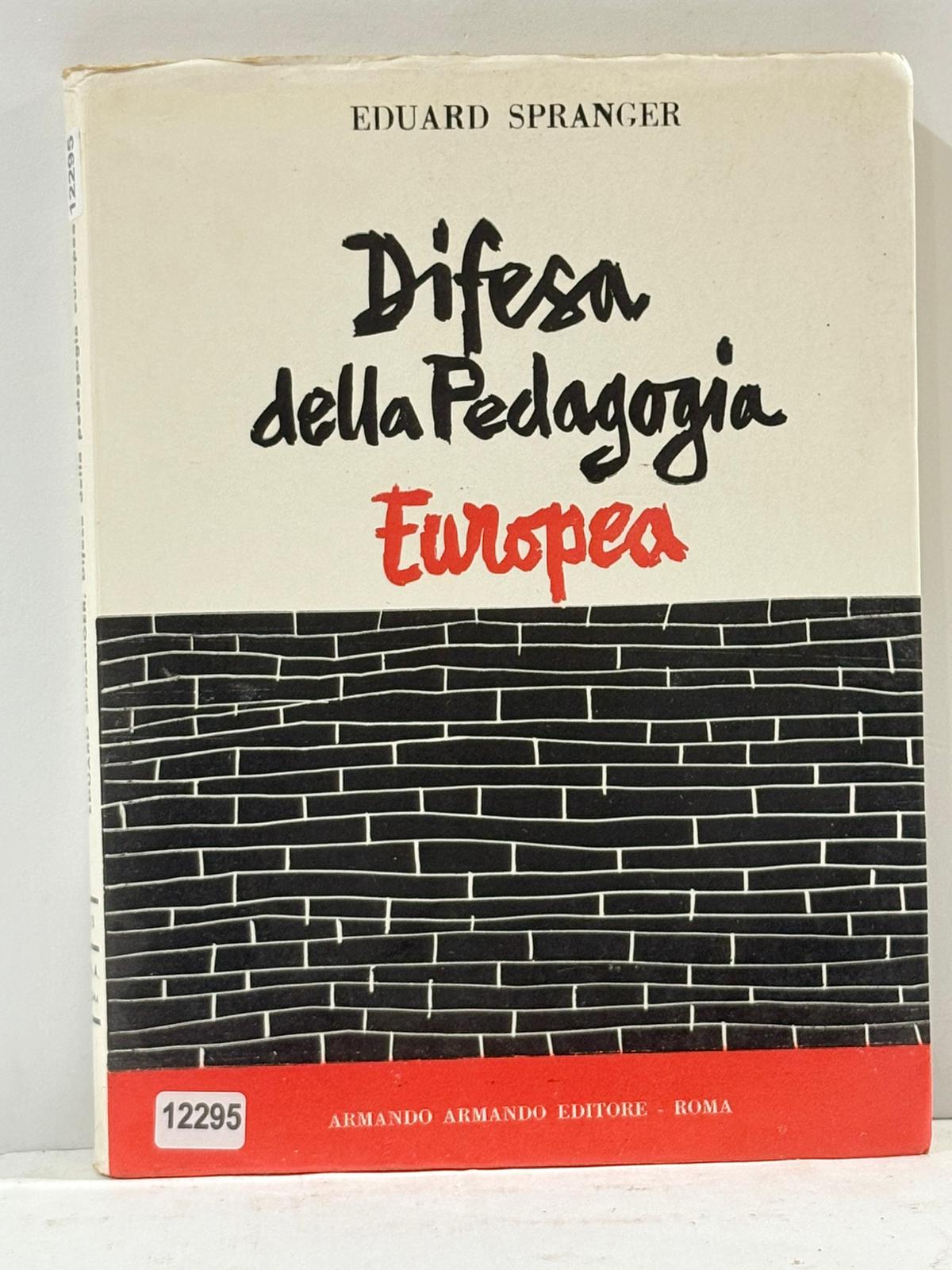 Difesa della Pedagogia Europea