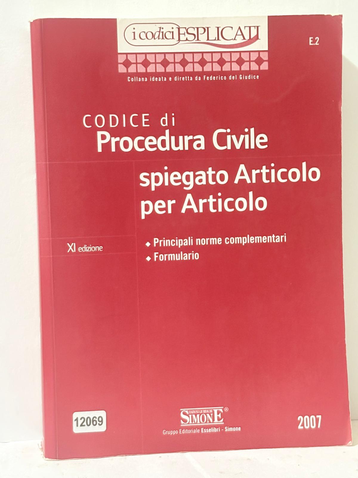 E.2 - Procedura Civile Spiegato Articolo Per Articolo - Principali …