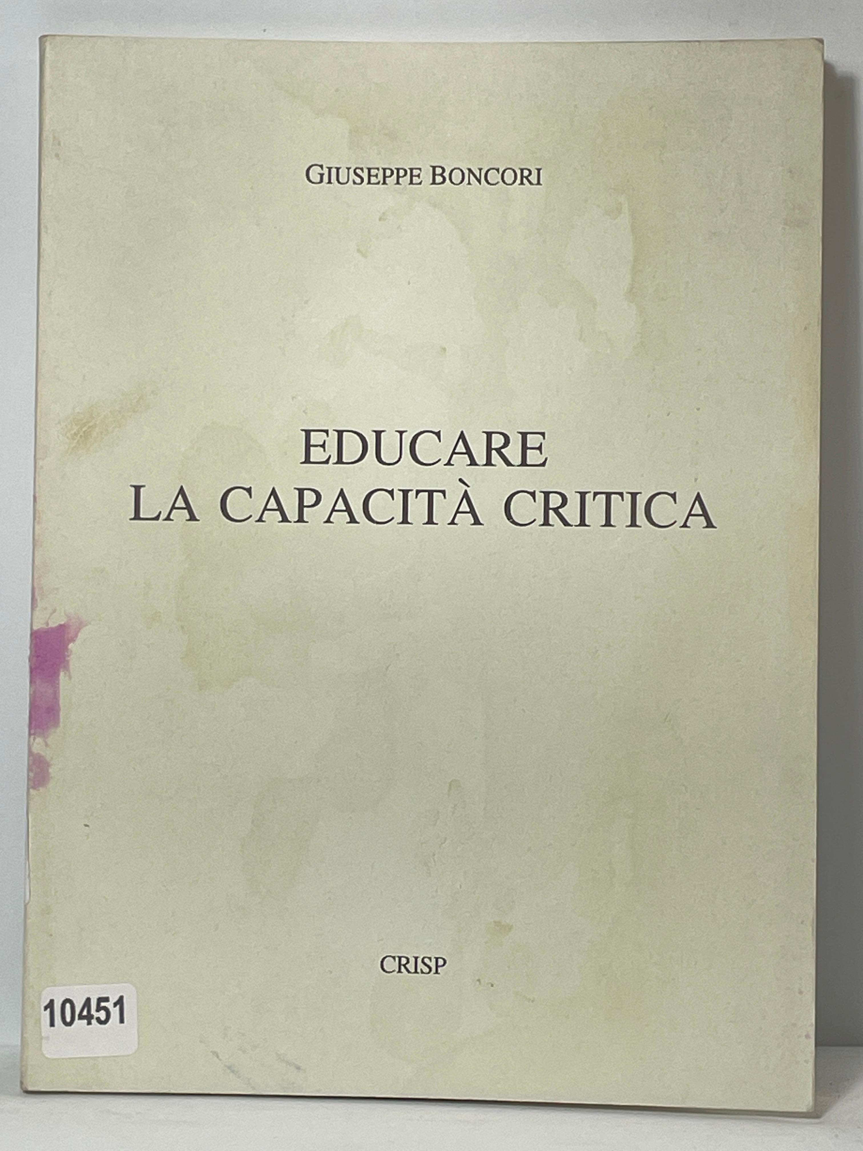 Educare la capacitŕ critica
