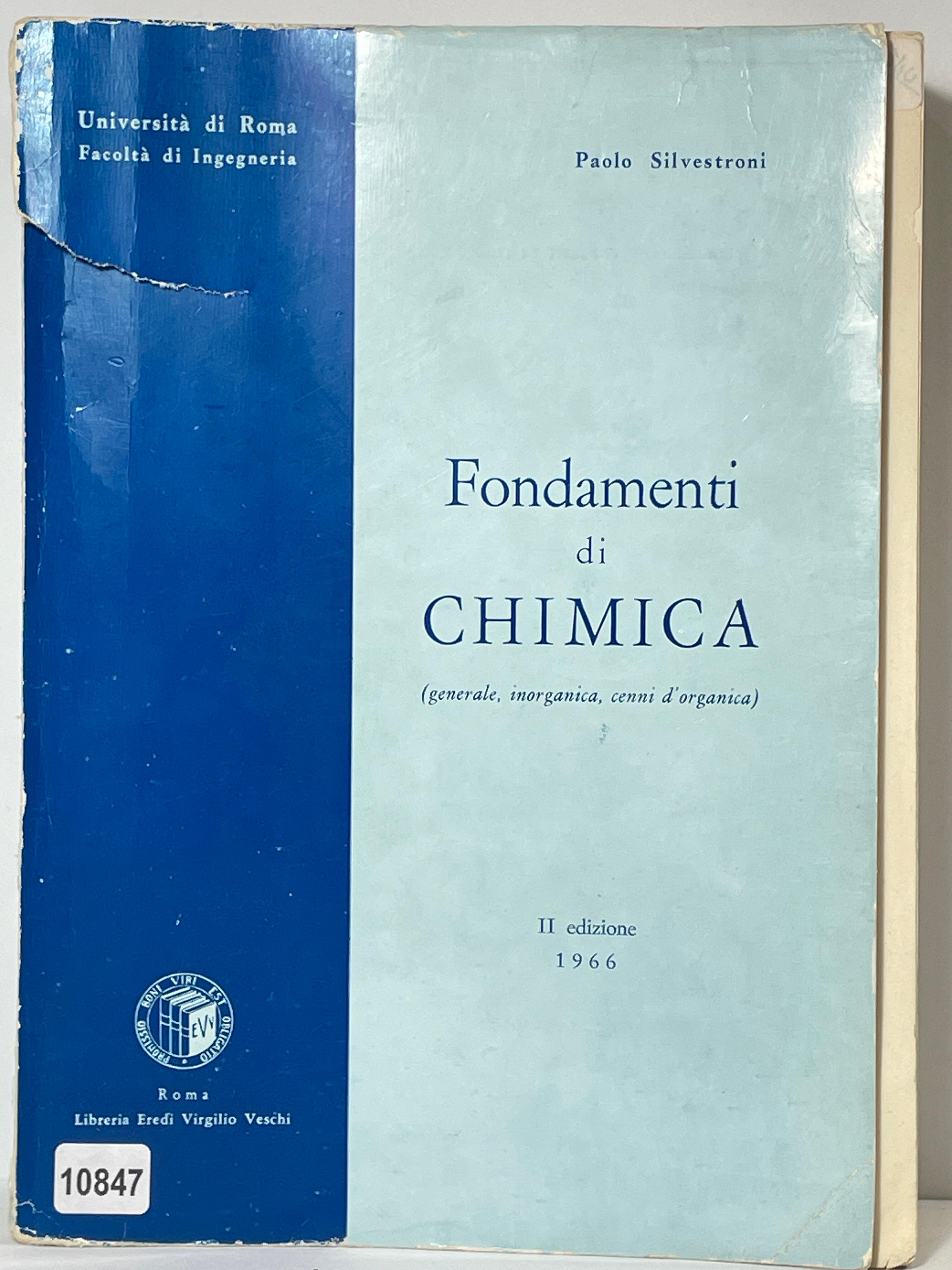 Fondamenti di Chimica ( generale, inorganica, cenni d'organica