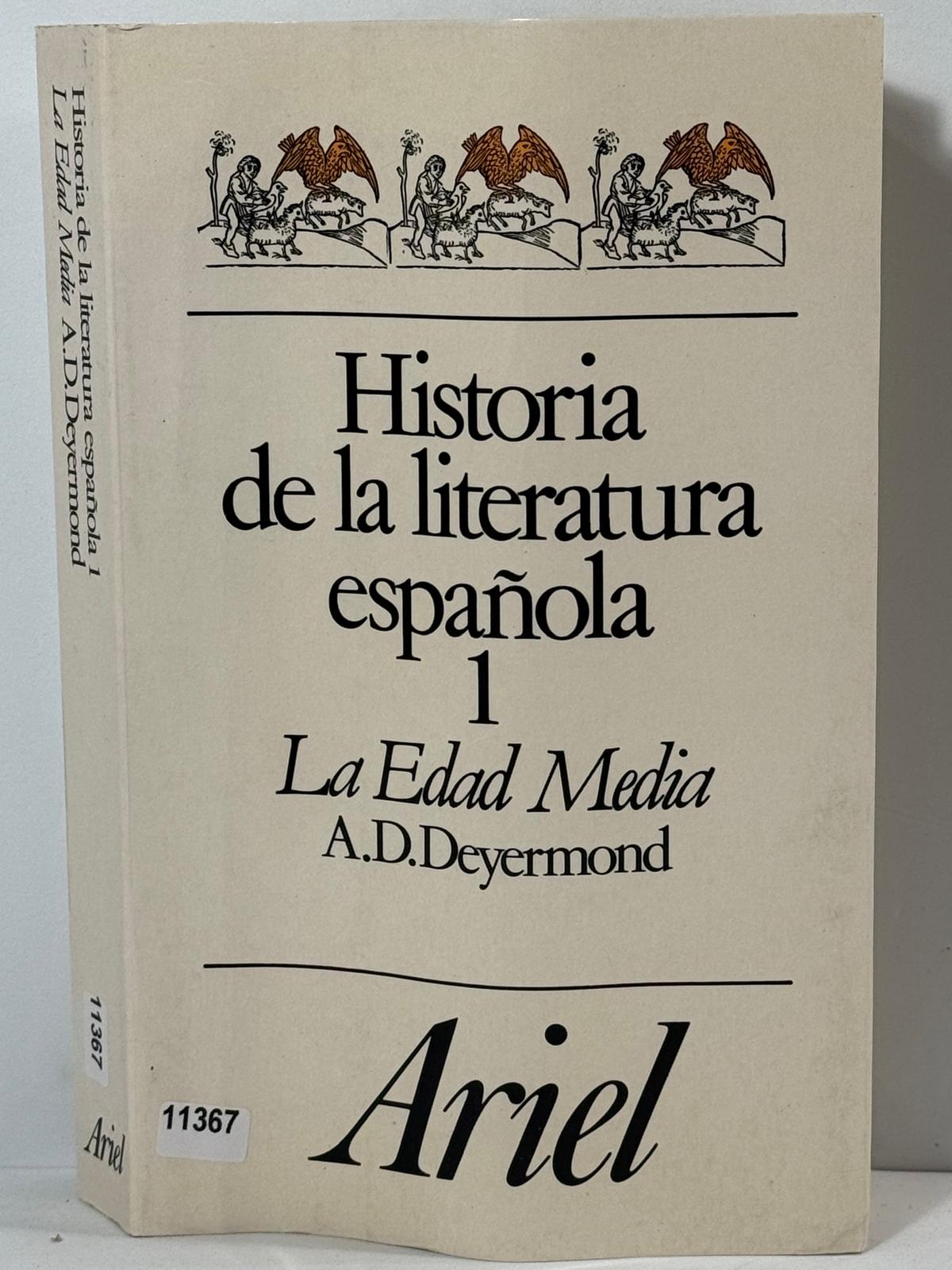 Historia de la literatura espanola 1 La Edad Media