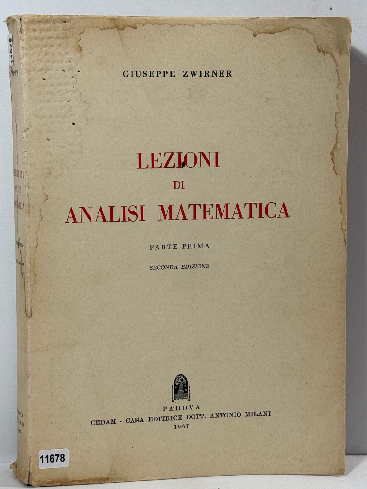 Lezioni di Analisi Matematica parte prima
