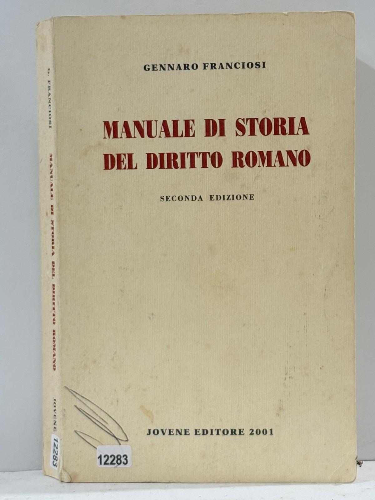 Manuale di Storia Del Diritto Romano seconda Edizione