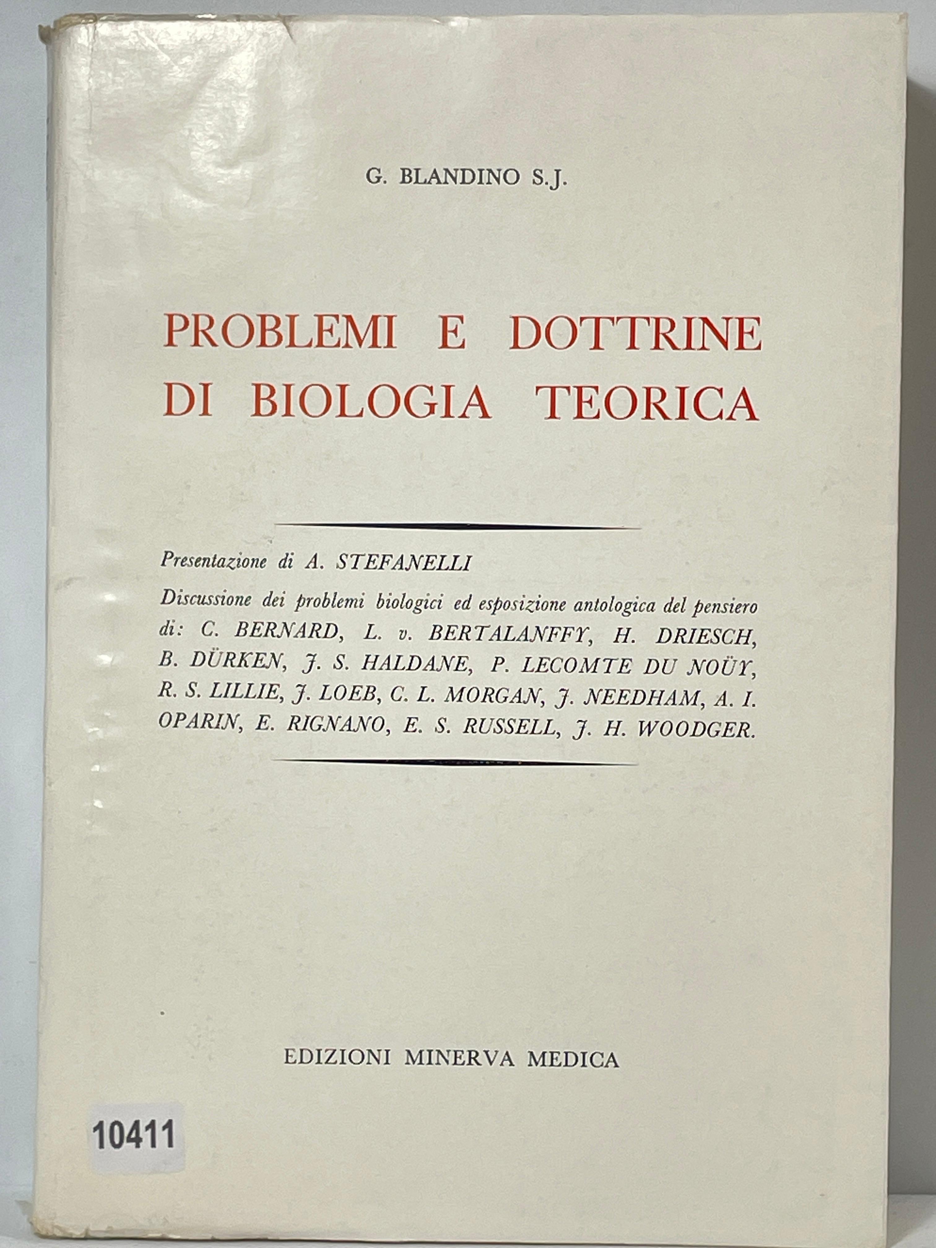 Problemi e Dottrine di Biologia teorica