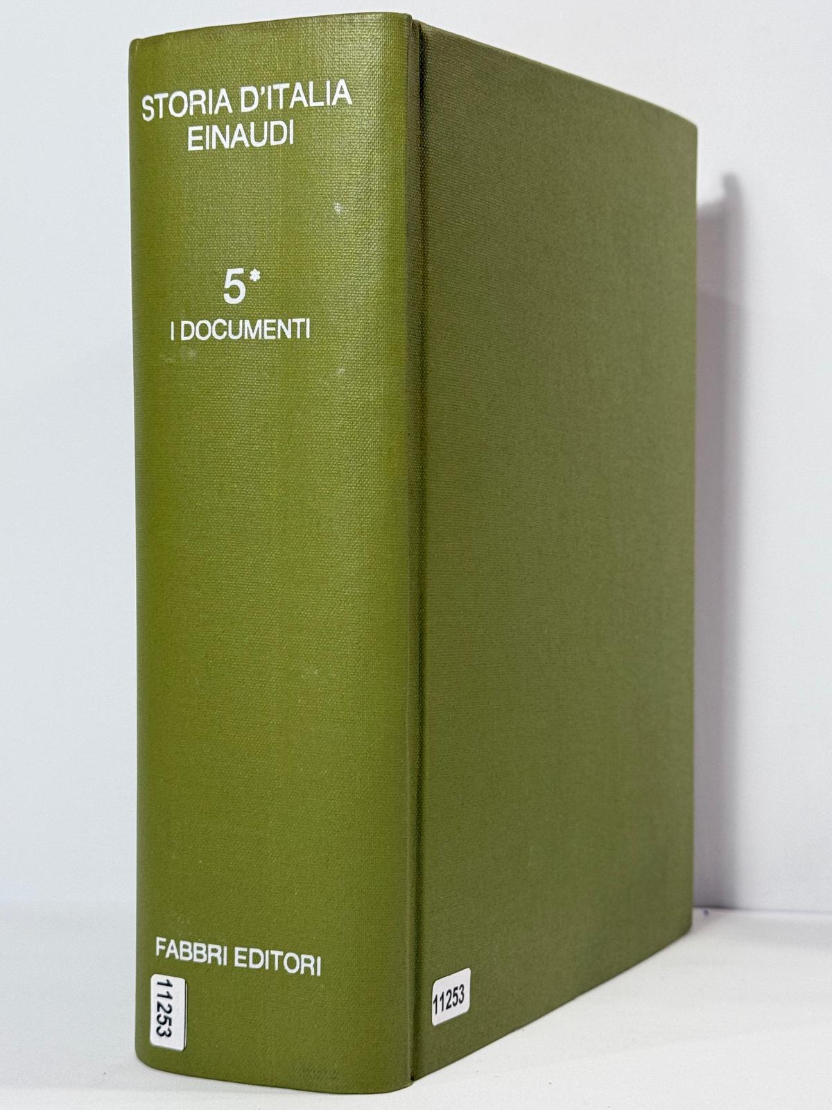 Storia d'italia Einaudi - 5 I documenti