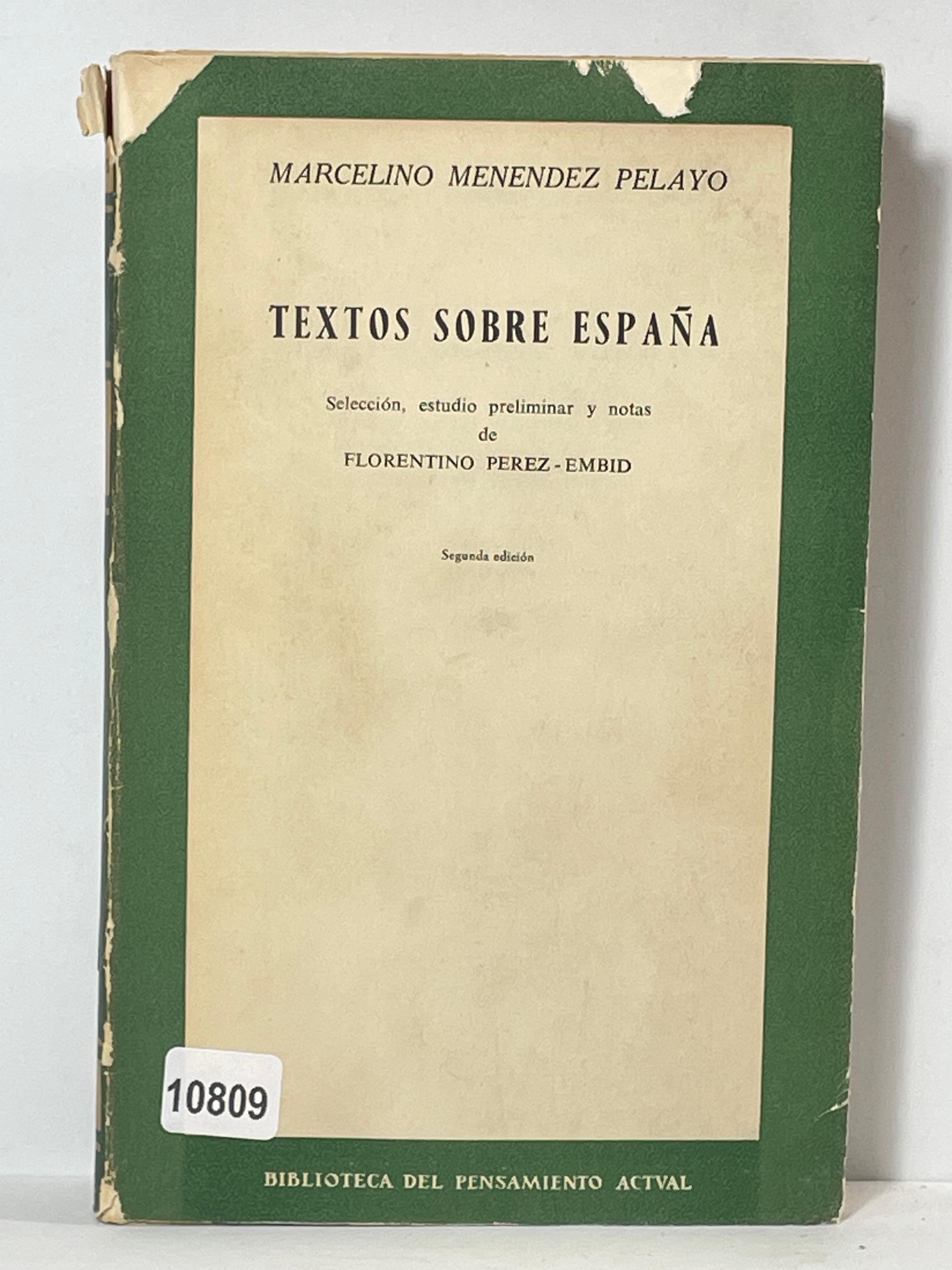 Testos sobre espana - Seleccion , estudio preliminar y notas …