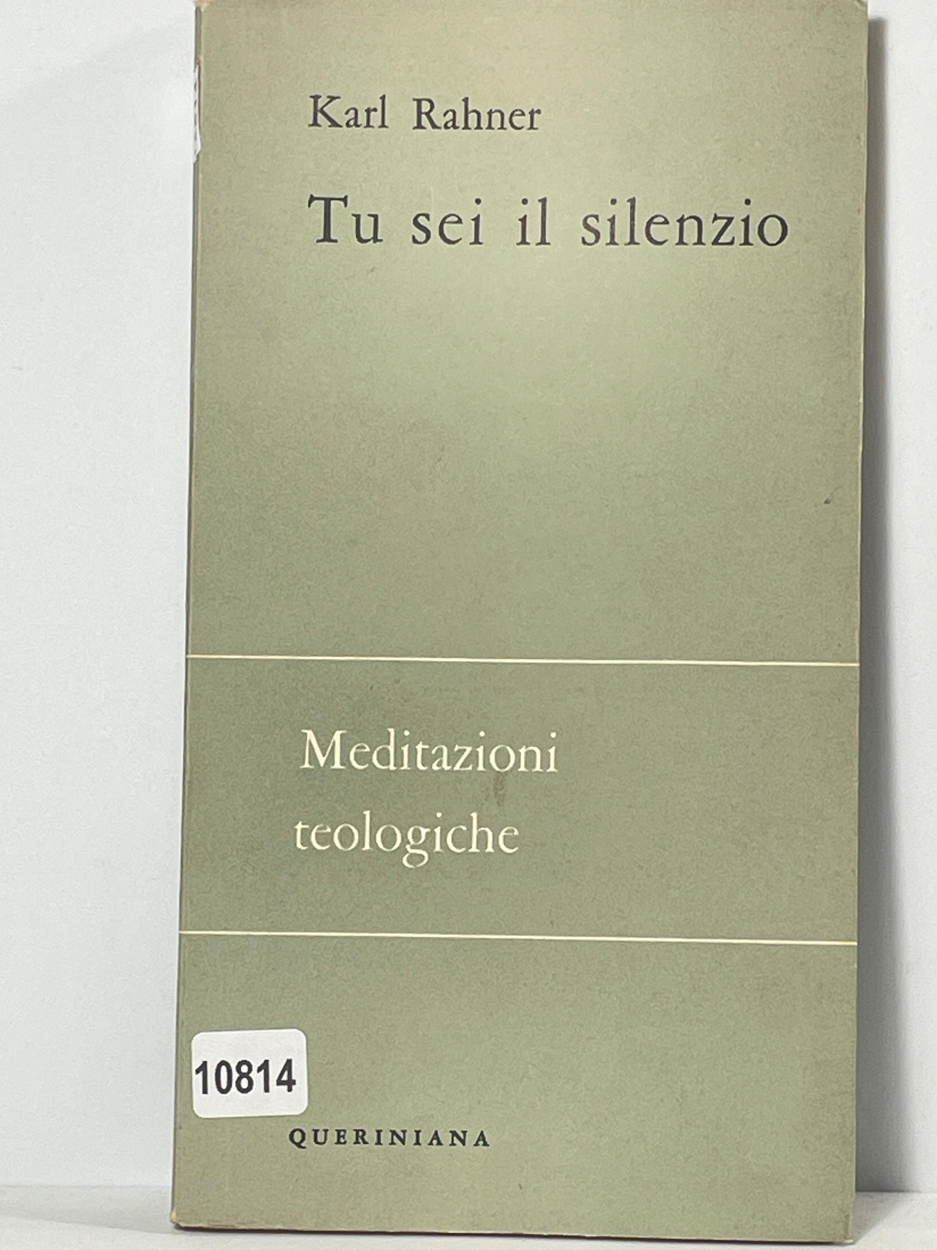 Tu sei il silenzio - Meditazioni teologiche