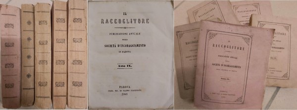 RACCOGLITORE (Il). PUBBLICAZIONE ANNUALE DELLA SOCIETÁ D'INCORAGGIAMENTO NELLA PROVINCIA DI …