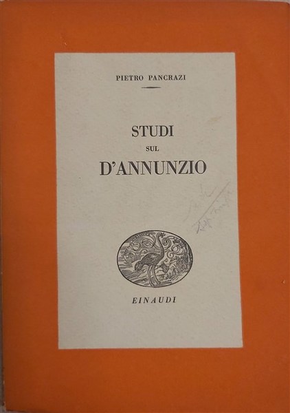 STUDI SUL D’ANNUNZIO.