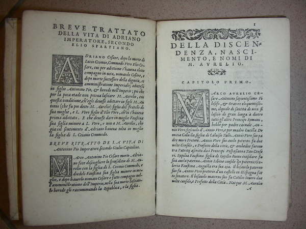 VITA, GESTI, COSTUMI, DISCORSI ET LETTERE di. Imperatore, sapientissimo filosofo …