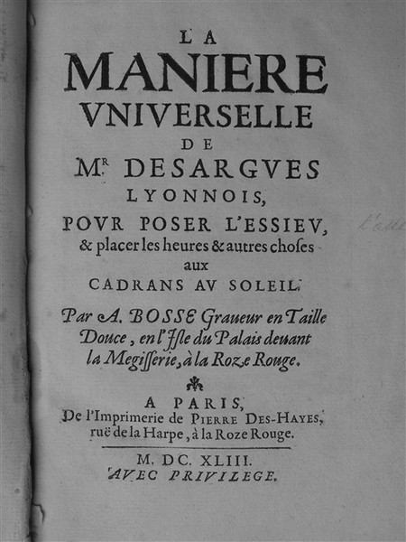 LA MANIERE UNIVERSELLE DE M. Lyonnois, pour poser l’essiev, et …